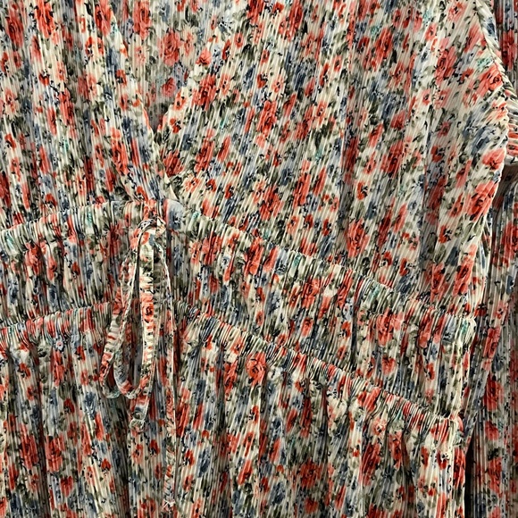 V Neck Dress from Zara, Size L, Multicolour Floral Print - Picture 2 of 2